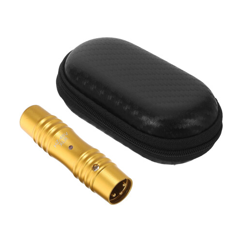 1Set Golden Microphone Amplifier Adapter Metal Plastic for Home Studio