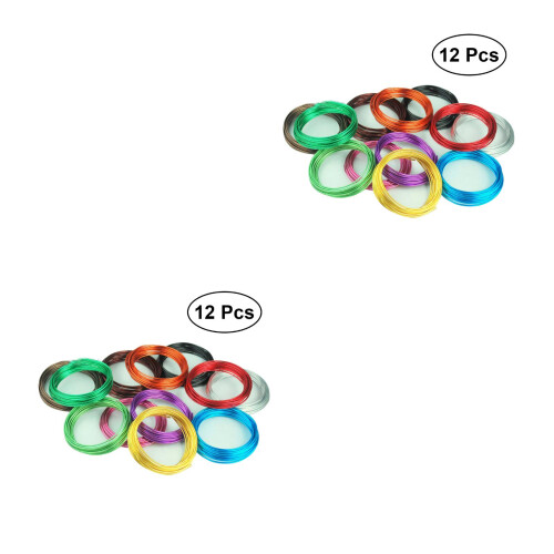 24Pz Filo Alluminio Vari Per Gioielli Bambini E 1