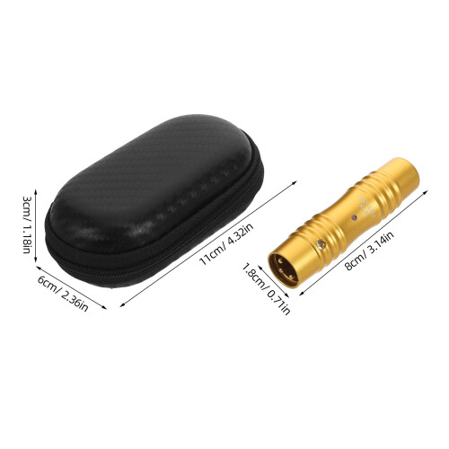 1Set Golden Microphone Amplifier Adapter Metal Plastic for Home Studio 1