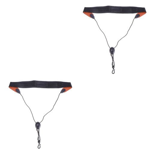 2Pcs Saxophone Shoulder Strap Adjustable Anti-Skid Hook Belt Black 2
