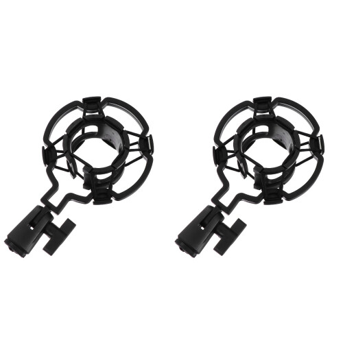 Set Of 2 Shockmount For Small Condenser Mic Condensor Holder Stand 2