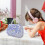3St Witte Glitter Sequin Clutch Met Ketting Dames 8