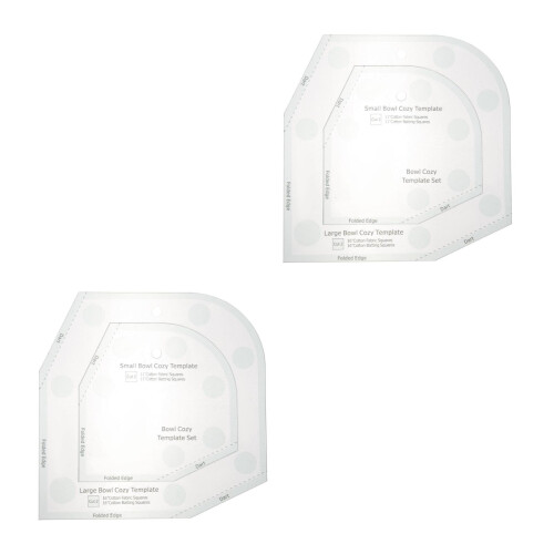 2pcs Bowl Cozy Pattern Template Acrylic Bowl Wrap Template Wrap Sewing 2