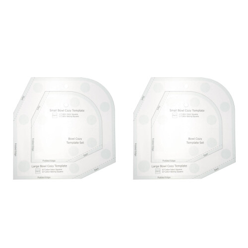 2pcs Bowl Cozy Pattern Template Acrylic Bowl Wrap Template Wrap Sewing 1