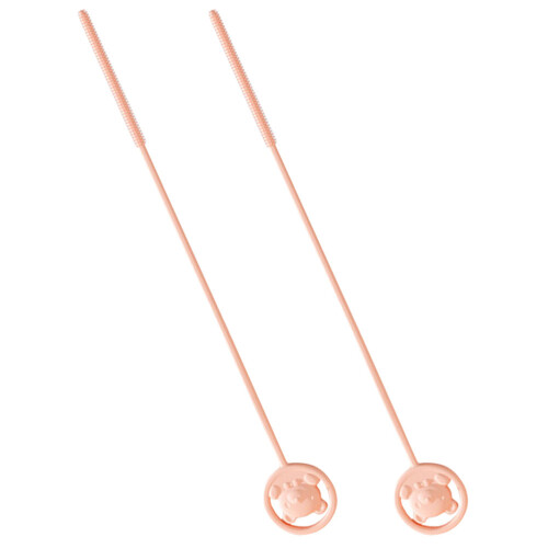 8Pz Spazzole Bottiglie Cannucce Silicone Rosa Compatte 2