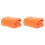 2Pcs Solid Color Orange Fleece Pet Blanket Lightweight Warm 3