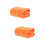 2Pcs Solid Color Orange Fleece Pet Blanket Lightweight Warm 8