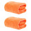 2Pcs Solid Color Orange Fleece Pet Blanket Lightweight Warm 6