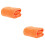 2Pcs Solid Color Orange Fleece Pet Blanket Lightweight Warm 7