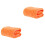 2Pcs Solid Color Orange Fleece Pet Blanket Lightweight Warm 4