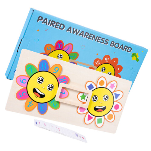 2 Set Puzzle Numerici Bambini Giocattoli Educativi Design Girasole