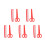 5Sets Clown Comb and Scissor Props Lightweight Plastic 4