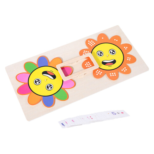 2 Set Puzzle Numerici Bambini Giocattoli Educativi Design Girasole 1