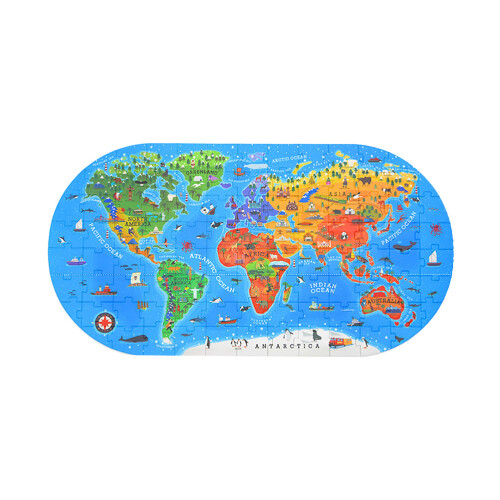 Conjunto ‐Cabeça Mapa Brinquedo Educativo Para Crianças 2