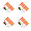 4Sets Voetbal Scheidsrechterset Flags Rood 7