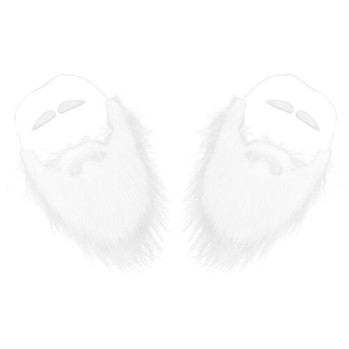 3Set Barba Bianco Con Fascia Elastica Per Costume 1