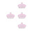 4Pz Toppe Rosa Con in Resina Per Moda 7
