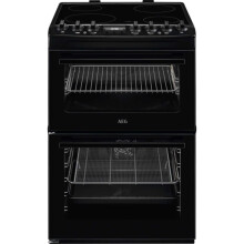 AEG CCX6740ACB 112L Freestanding Double Oven with 4 Ceramic Hobs - Black