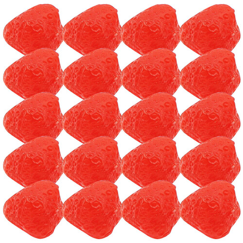 100Pz Fragole Artificiale Rosse Modulabili Per Decorativi E Fotografia