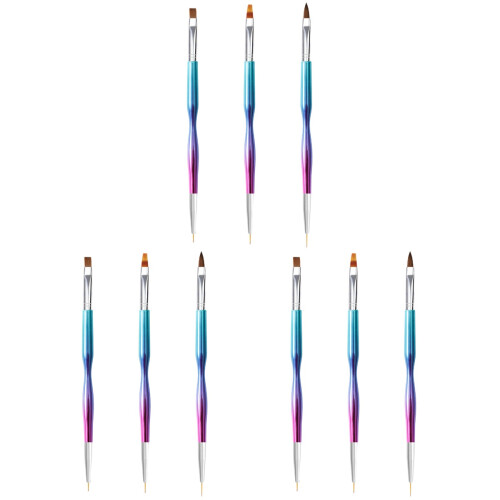 9Pz Penne Per Nail Art Double-Head, Multi Per Manicure 2