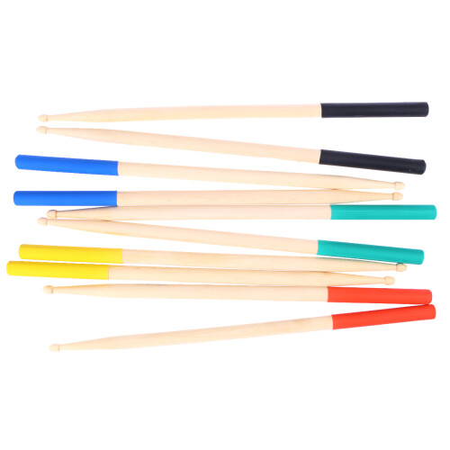 5Pares Baquetas 5A De 5A Multicolor Para Tocar Bateria 2
