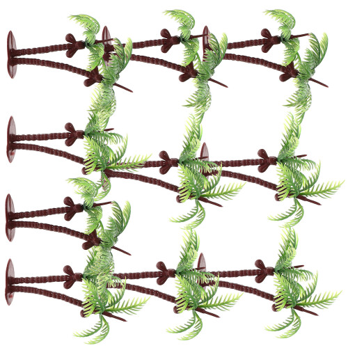 50 Pcs Plastic Coconut Tree Ornaments Sand Table Miniature
