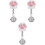 3Conjuntos Relógio Rosa Cartoon Com Design Original 4