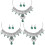 3Conjuntos Acessórios Femininos Vintage Com E Colar 3