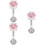 3Conjuntos Relógio Rosa Cartoon Com Design Original 8