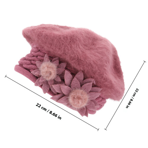 -Barett Mit Blumigem Design Für Freizeit 1