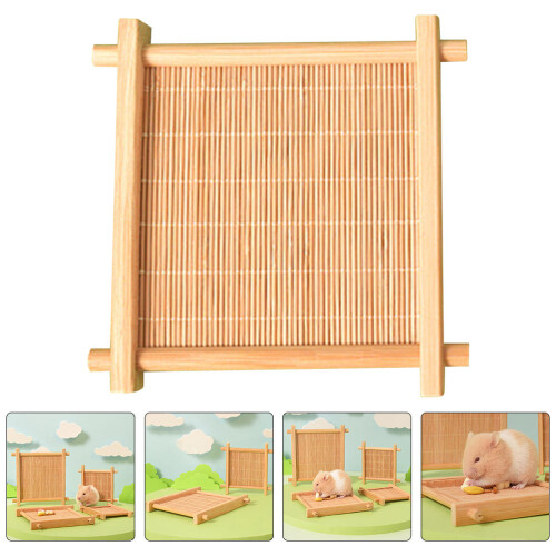 2Pcs Summer Cooling Bamboo Mats Comfortable Small Hamster Beds 2