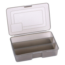 4Pcs Brown Plastic Fishing Tool Boxes 3-Compartment Waterproof Storage