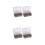 4Pcs Brown Plastic Fishing Tool Boxes 3-Compartment Waterproof Storage 9