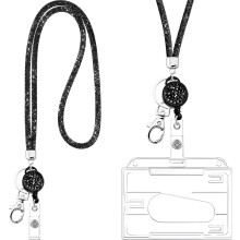 Elegantes, zartes Lanyard, Kristall-Lanyard mit einziehbarem Ausweishalter, funkelnde Strass-Lanyards für Damen, komfortabel und langlebig