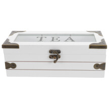Wooden Tea Bag Organizer Z Oddziałami Wielofunkcyjne Pudełko