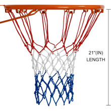 Rete da basket resistente, anti-frusta, flessibile e durevole con elevata elasticità per esterni, adatta a partite intense, rossa, bianca, blu
