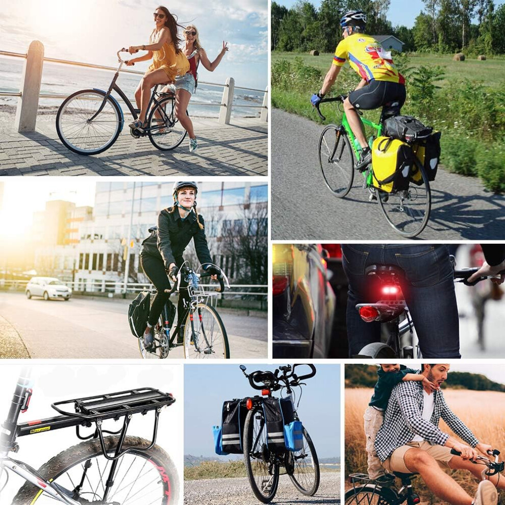 Quick Release Mount Bicycle Cargo Rack, High-Quality Aluminum Alloy Carrier With Adjustable Design For 110Lb Load, Suitable For Road And Mountain 9169997075864
