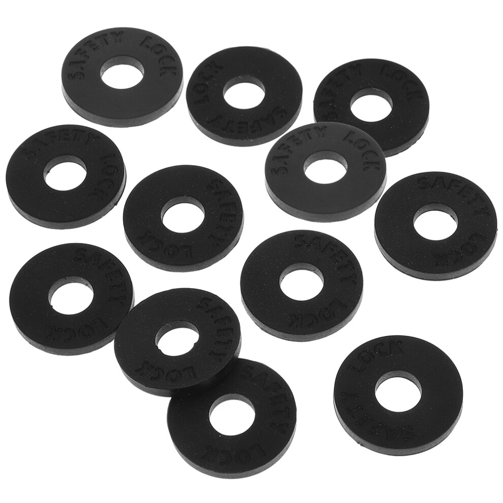 48Szt Czarne Silikonowe PodkłAdki AntypośLizgowe Do PaskóW Gitar-image