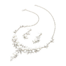 Heldere strass hanger ketting druppel oorbellen partij sieraden