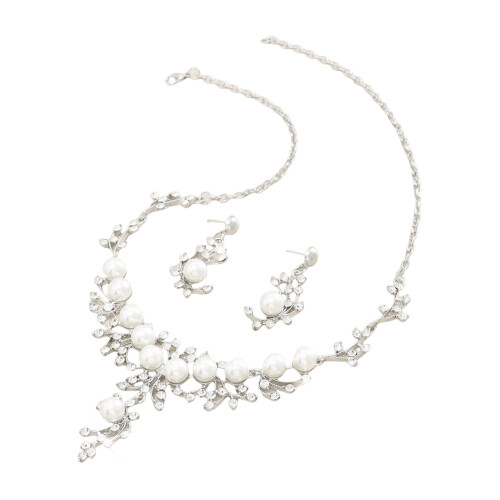 Ensemble d'accessoires de mariée en strass, boucles d'oreilles