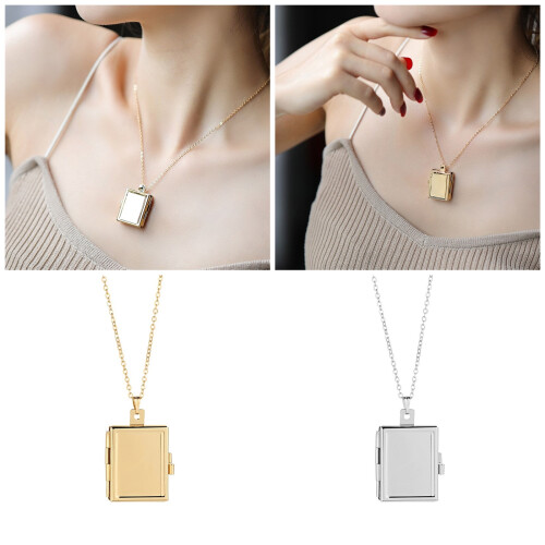 Multipurpose Square Choker Adjustable Chain Necklace-silver 2