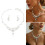 Ensemble d'accessoires de mariée en strass, boucles d'oreilles 2