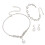 Ensemble de bijoux en strass élégants, collier en cristal, 1