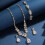 Ensemble de bijoux en strass élégants, collier en cristal, 4