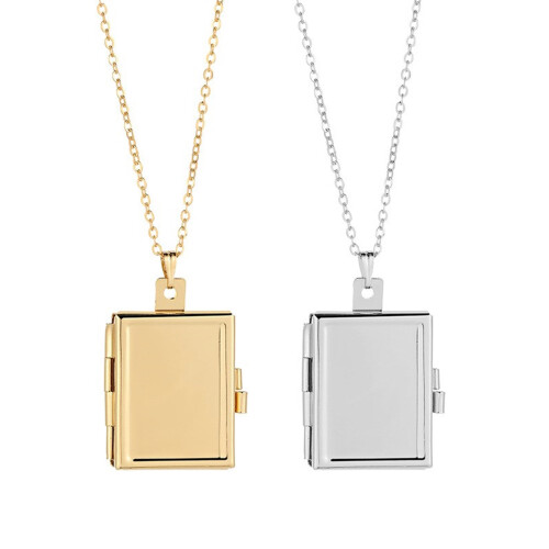 Multipurpose Square Choker Adjustable Chain Necklace-silver 1