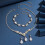 Ensemble de bijoux en strass élégants, collier en cristal, 5