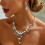 Ensemble d'accessoires de mariée en strass, boucles d'oreilles 7