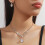 Ensemble de bijoux en strass élégants, collier en cristal, 7