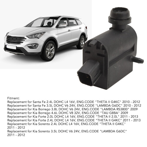 High Performance Windshield Washer Pump for Kia, 3.8L V6, ABS Material 2
