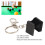 Edelstahl Billard-Köder-Kreidehalter Schlüsselanhänger Schwarz 4